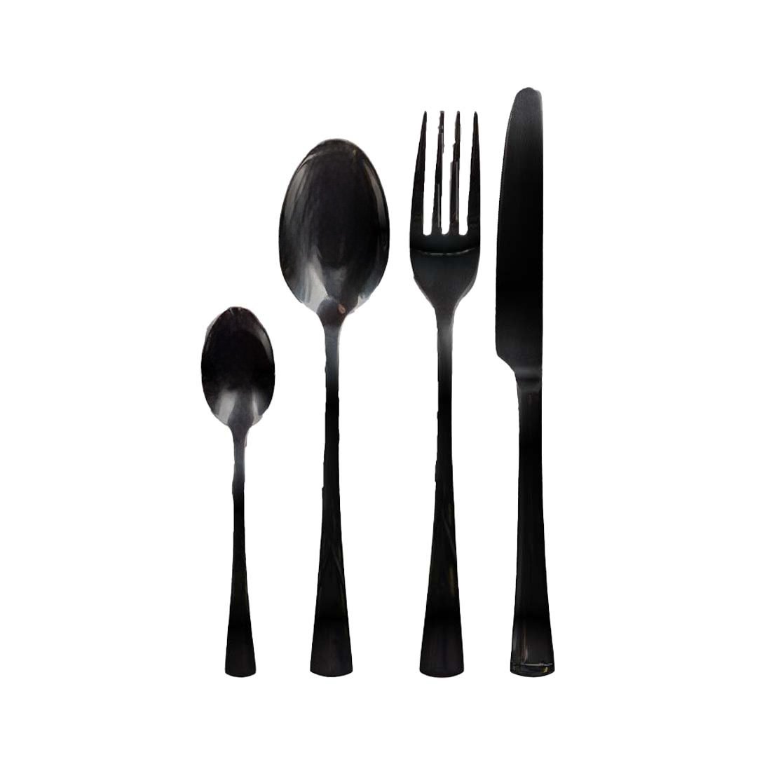 Hausfrau 24 glänzende schwarze Stücke