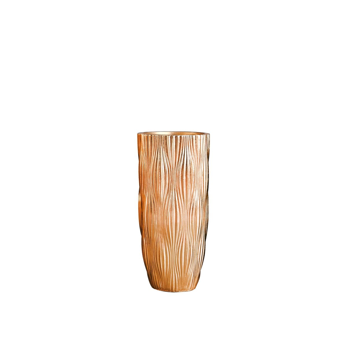Goldene Vase in Polyresin 36x36x90 cm