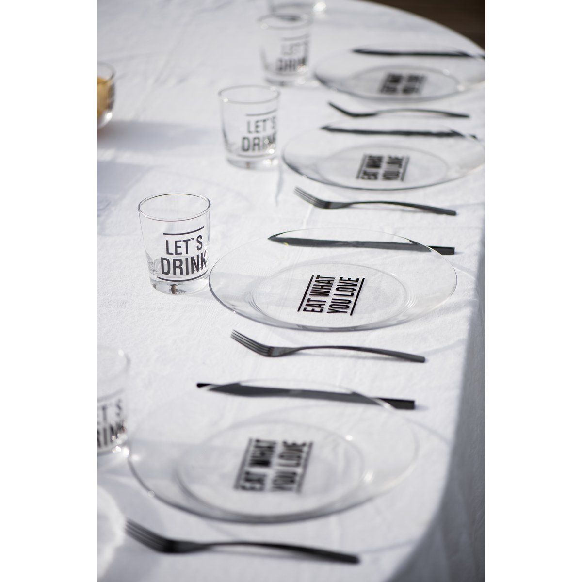 Hausfrau 24 glänzende schwarze Stücke