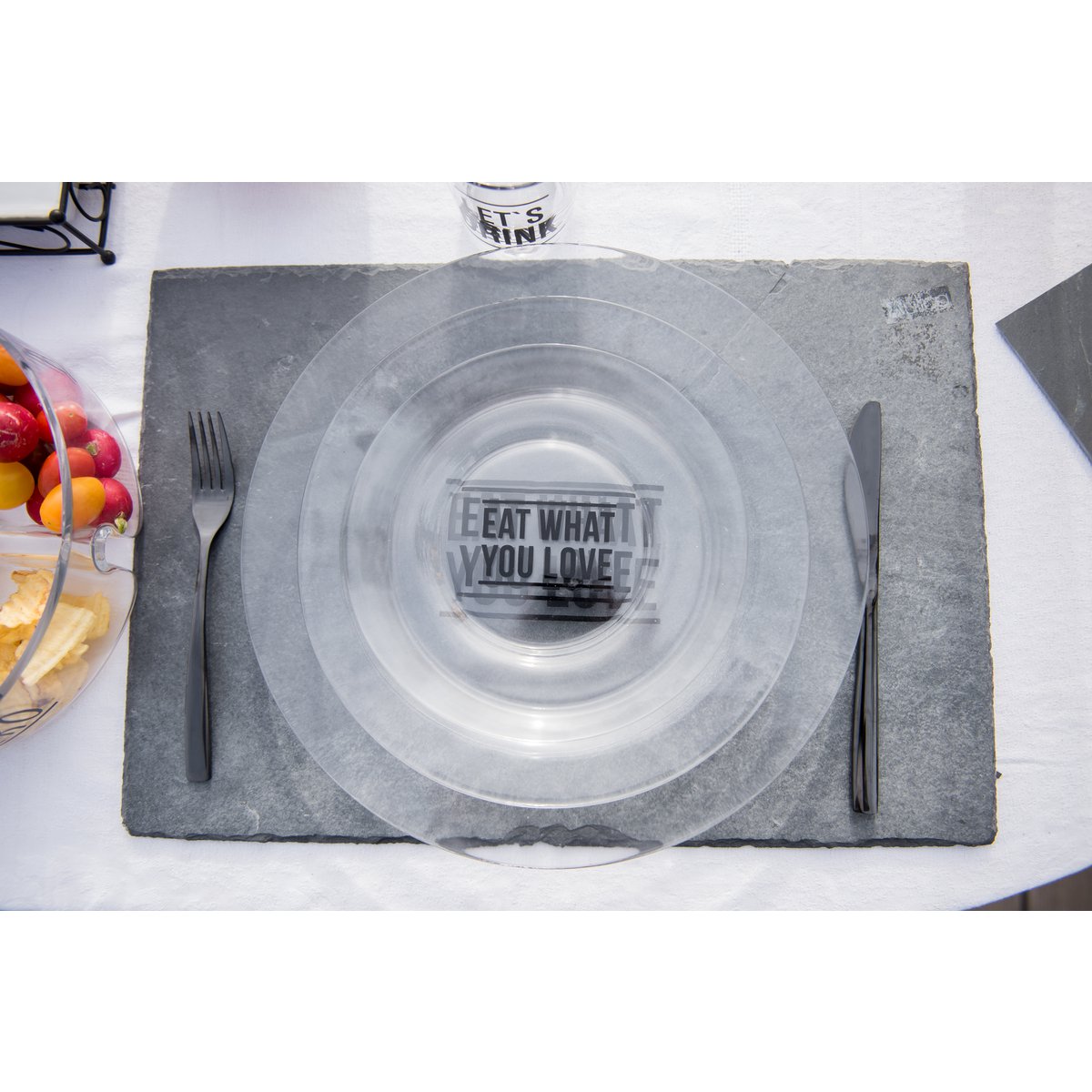 Hausfrau 24 glänzende schwarze Stücke