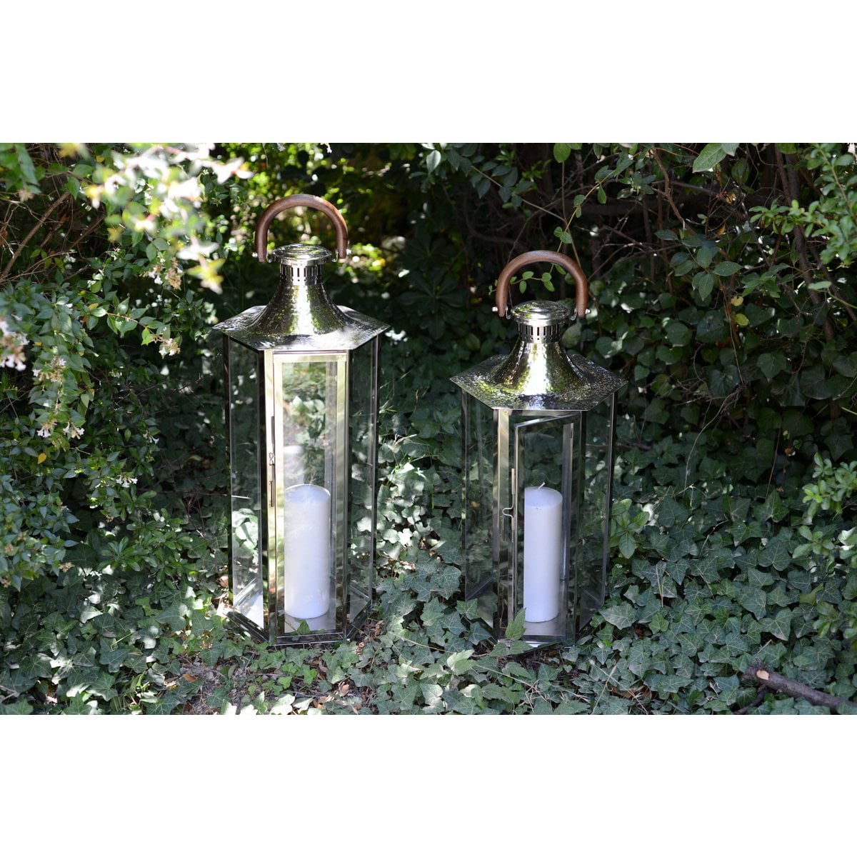 Glaslantern großes Modell 33x28x80cm