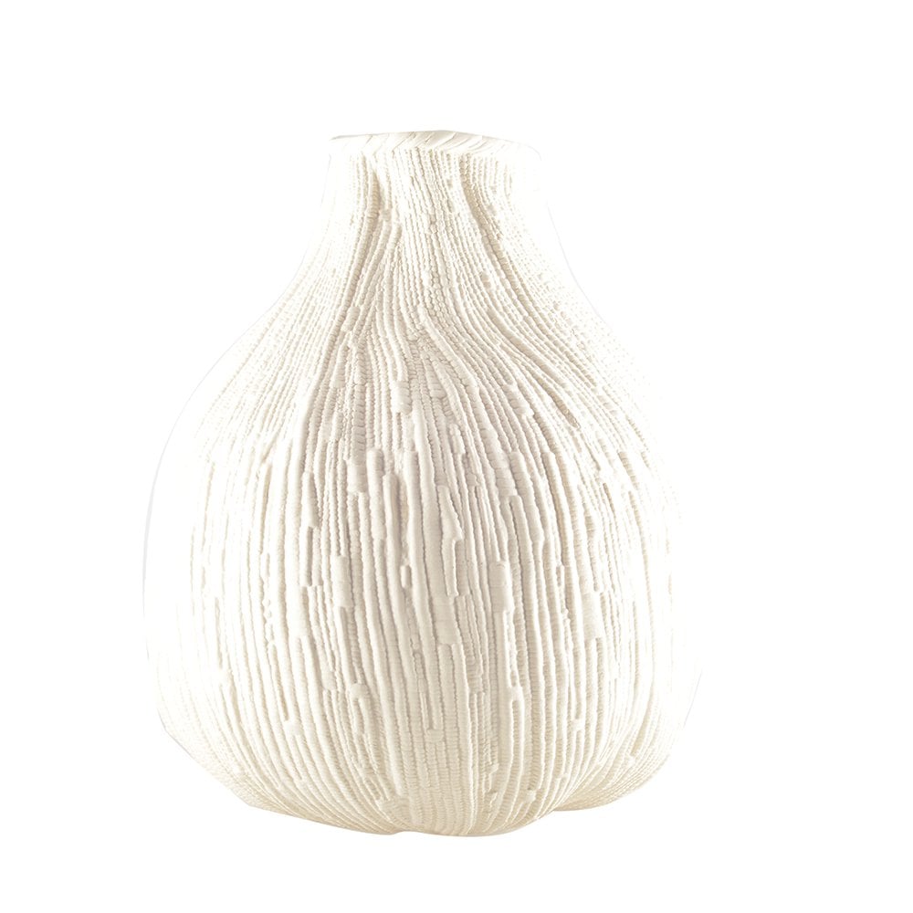 Creme weiße runde Vase großes Modell 29x29x32cm